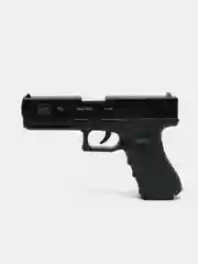 Зеленый пистолет игрушечный перезаряжаемый Glock с глушителем, оружие, подарок на 23 февраля