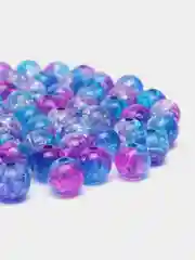 Синий бусины с эффектом градиента, кракле, битое стекло, под жемчуг