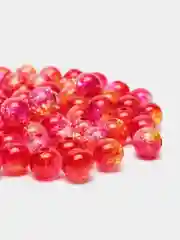 Красный бусины с эффектом градиента, кракле, битое стекло, под жемчуг