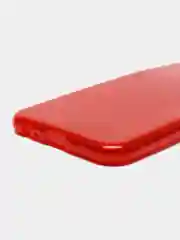 Красный силиконовый чехол на Samsung Galaxy J4 Plus, с блестками