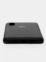 Черный силиконовый чехол на Huawei P20, с кожаной вставкой