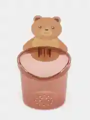 Коричневый стакан для зубных щеток "Мишка"