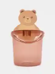 Коричневый стакан для зубных щеток "Мишка"