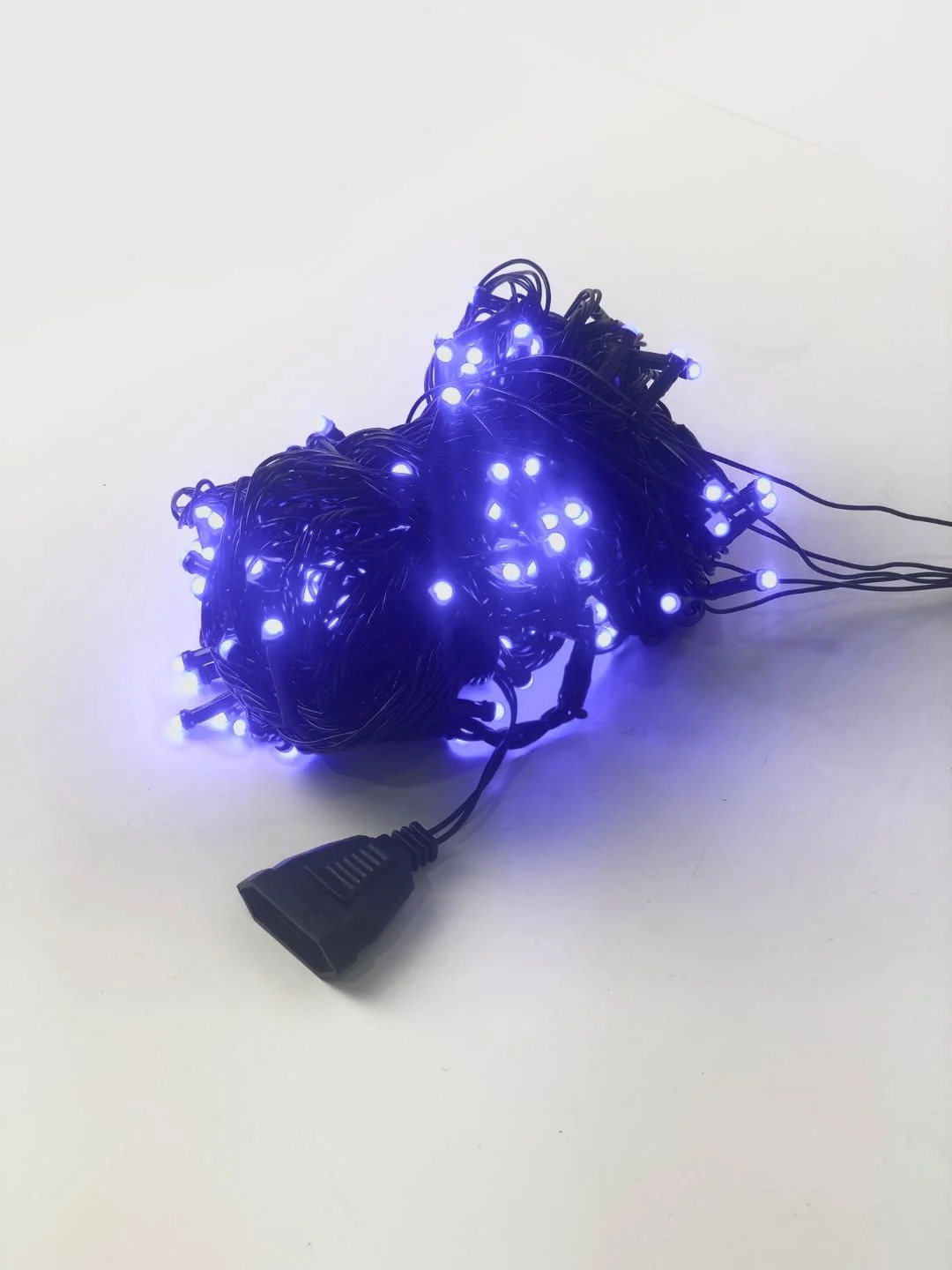 Синий уличная гирлянда-нить, LED, на черном проводе, 40 м