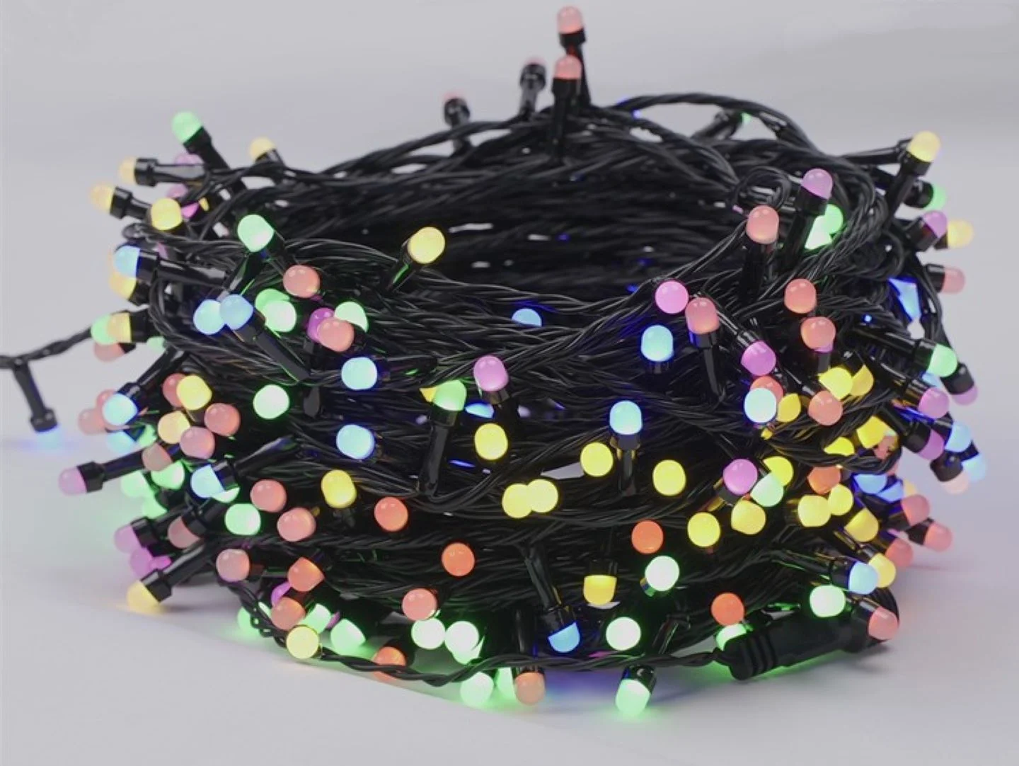 Синий уличная гирлянда-нить, LED, на черном проводе, 40 м