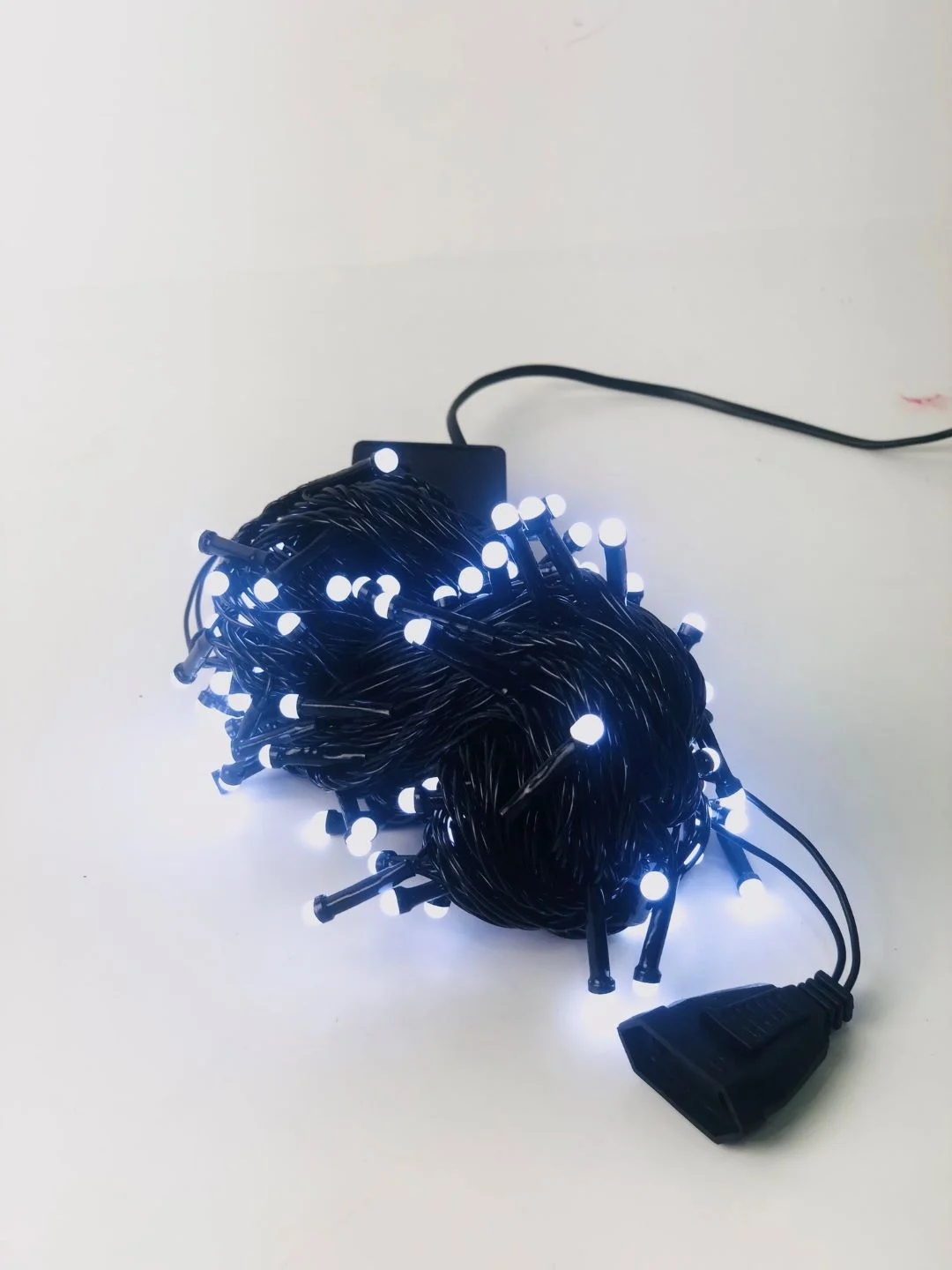 Синий уличная гирлянда-нить, LED, на черном проводе, 40 м
