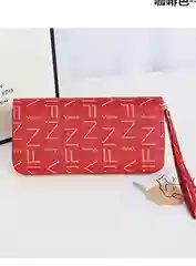 Красный кошелек женский с принтом