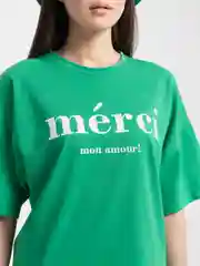 Зеленый женский спортивный костюм Merci mon amour: футболка, шорты, панама