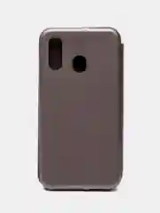 Серебряный чехол-книжка Samsung Galaxy A40 (Самсунг Галакси А40)