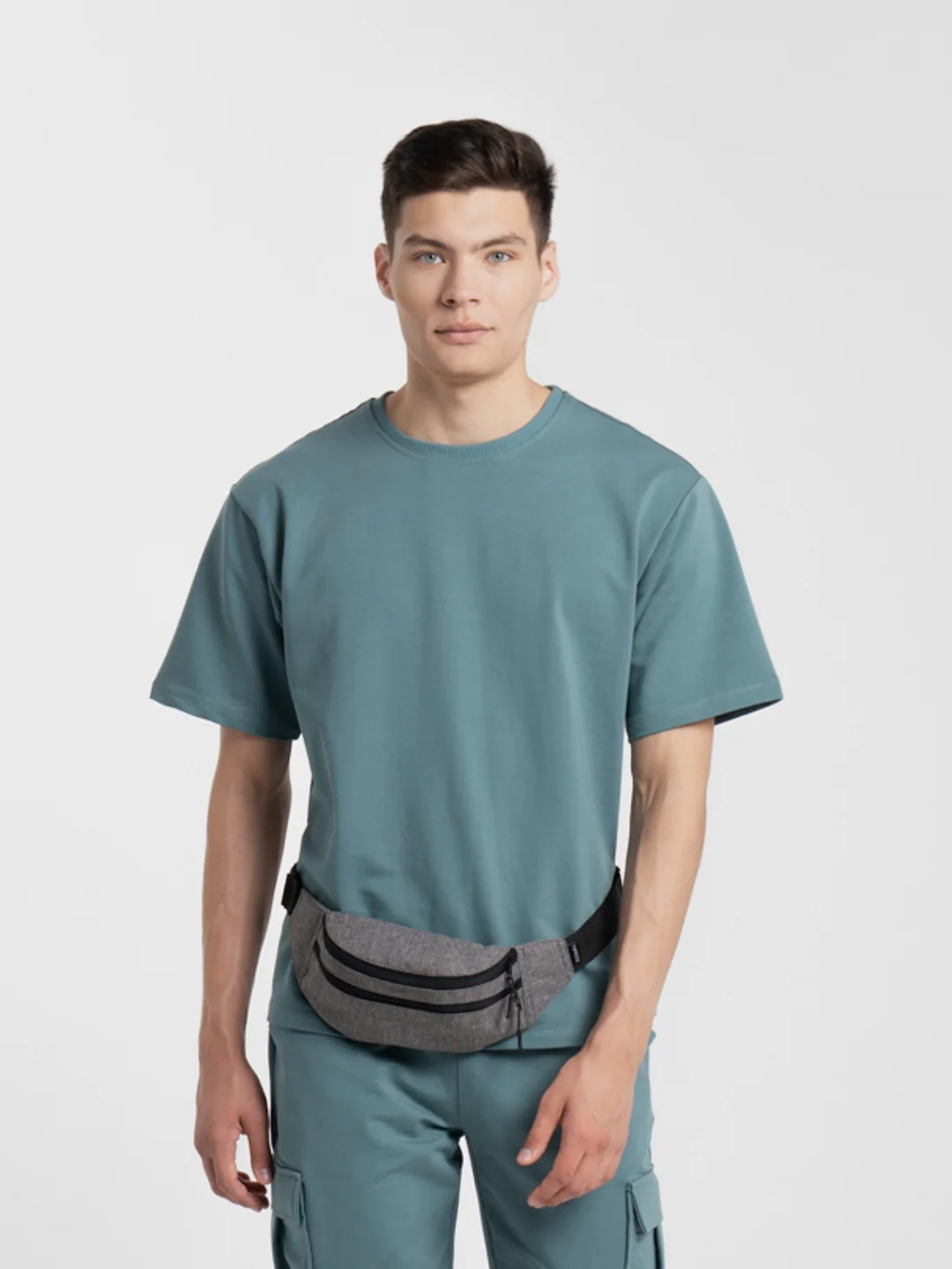 Серый меланж поясная сумка Toprock Classic Bag, унисекс, 17 цветов