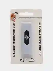 Белый электронная зажигалка USB, спиральная, ветрозащитная, без огня