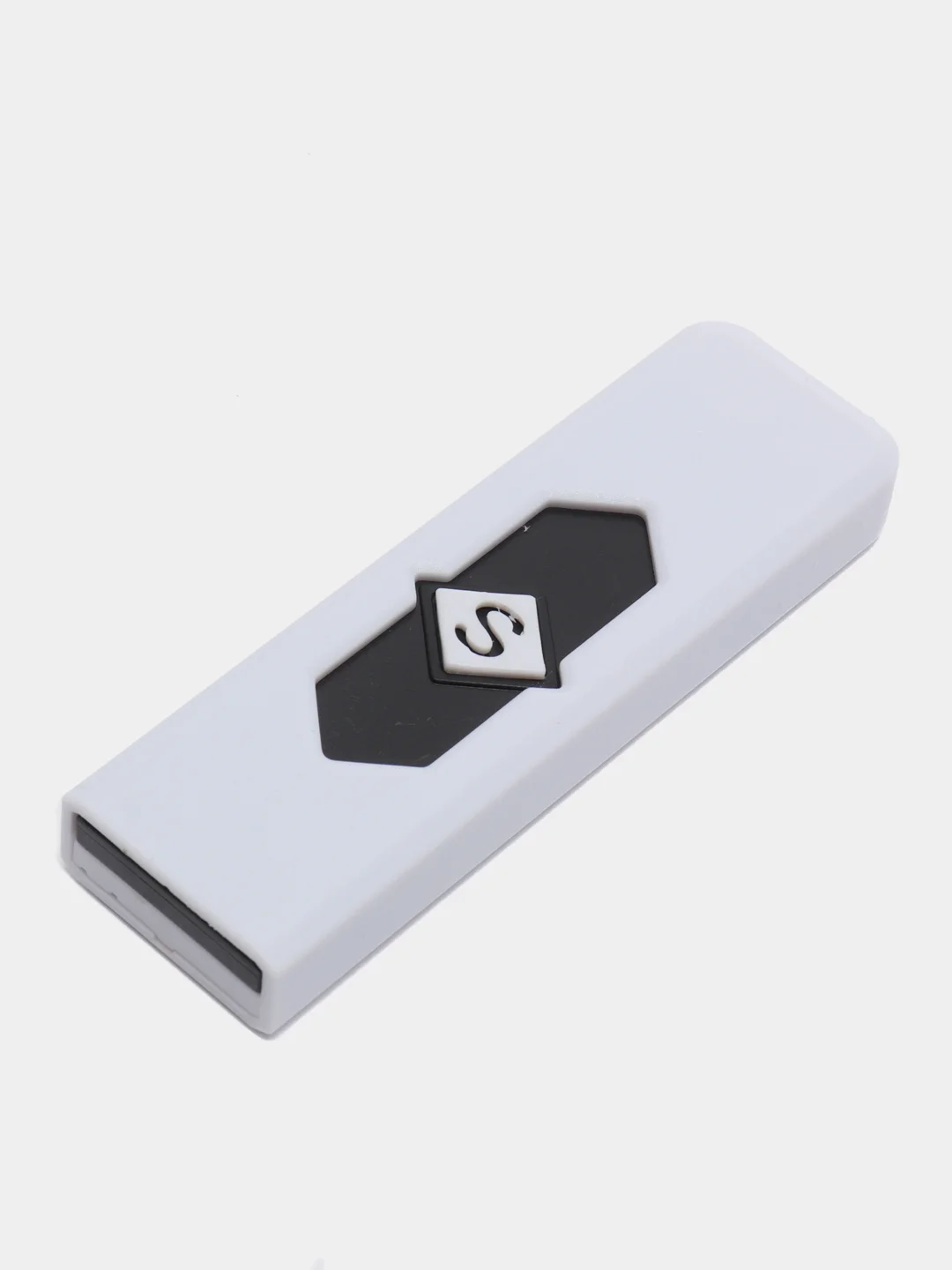 Белый электронная зажигалка USB, спиральная, ветрозащитная, без огня