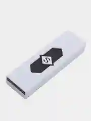 Белый электронная зажигалка USB, спиральная, ветрозащитная, без огня