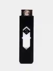 Черный электронная зажигалка USB, спиральная, ветрозащитная, без огня