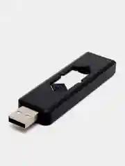 Черный электронная зажигалка USB, спиральная, ветрозащитная, без огня