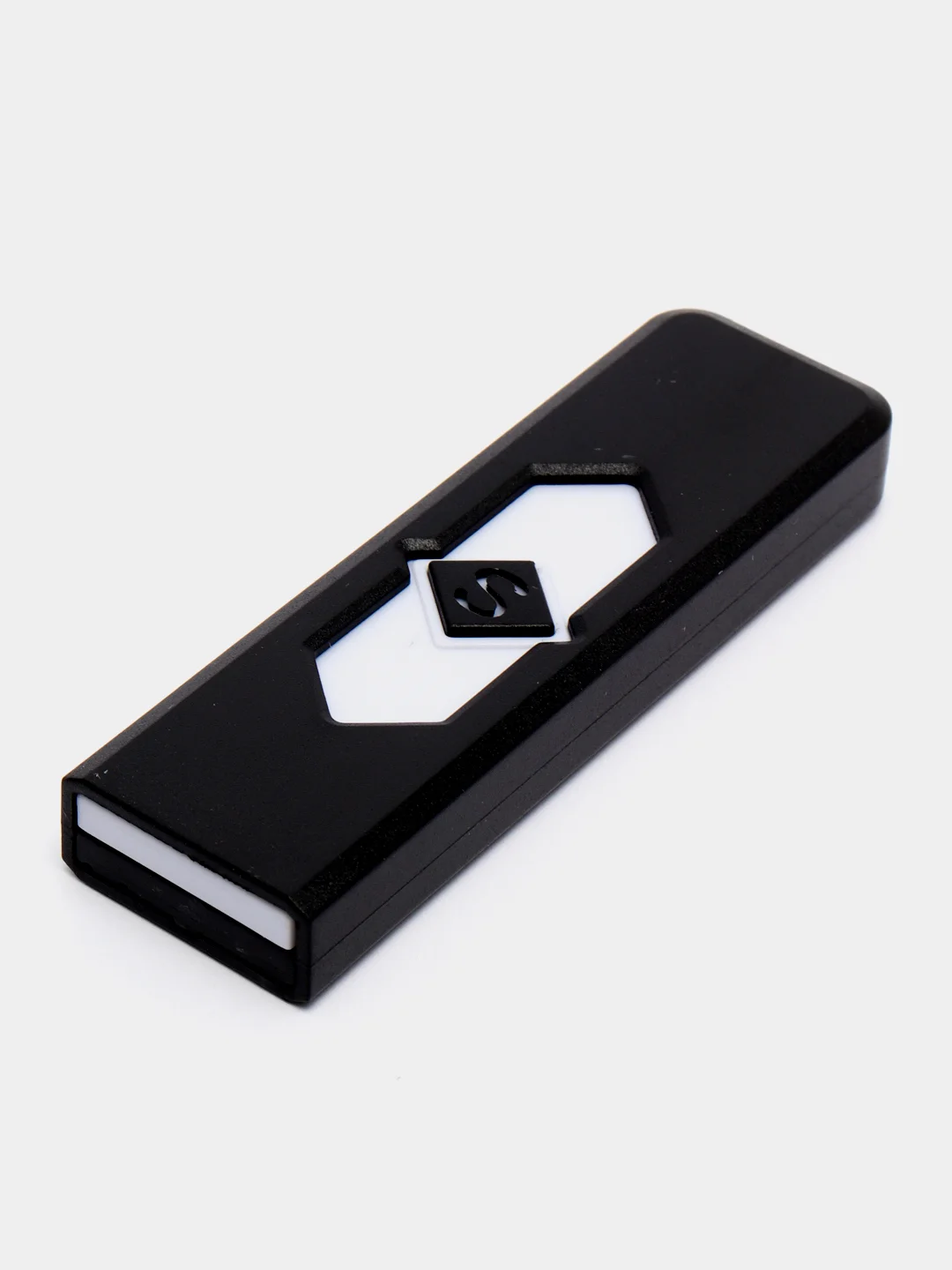 Черный электронная зажигалка USB, спиральная, ветрозащитная, без огня