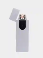 Белый электронная зажигалка с кабелем micro USB, с сенсорной кнопкой