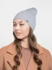 Серый шапка вязаная, весенняя