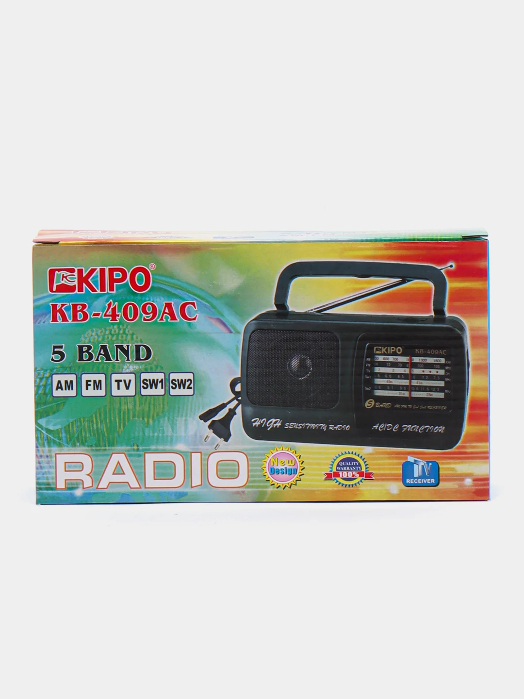 Радио портативное Kipo КВ-409АС, 5 диапазонное, радиоприемник FM