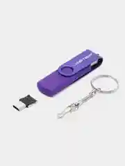 Пурпурный usb флеш-накопитель 3 в 1 для телефона и ПК 8, 16, 32, 64, 128 Гб, флешка Jaster