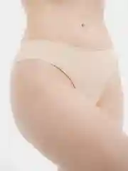 Бежевый комплект женского кружевного нижнего белья