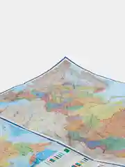 Карта Мира и Карта России, складная, политико-административная, двусторонняя. Мир и РФ