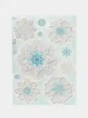 Синий новогодние наклейки на окно, декор для интерьера