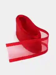 Красный лента органза с атласными краями