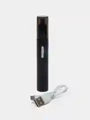 Черный триммер для носа и ушей аккумуляторный, с зарядкой micro USB, с насадками