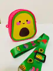 Сумочка Авокадинка темно-розово/зеленого цвета, 10х11х4 см