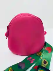 Сумочка Авокадинка темно-розово/зеленого цвета, 10х11х4 см
