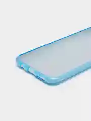 Голубой силиконовый чехол на Samsung A22/A50/S20fe/S21/S21fe/S21+/S21Ultra, с блестками, усиленный