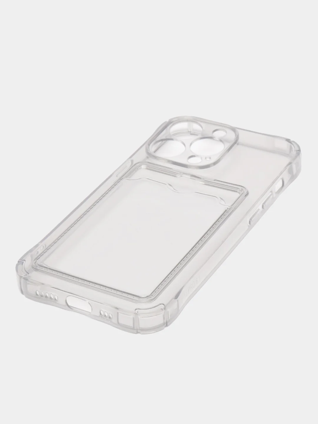 Прозрачный чехол с карманом для карт айфон iPhone 11 13 12 XR XS 7 8 Pro Max силикон