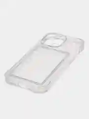 Прозрачный чехол с карманом для карт айфон iPhone  11 13 12 XR XS 7 8 Pro Max силикон