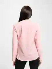 Розовый рубашка классическая с длинным рукавом