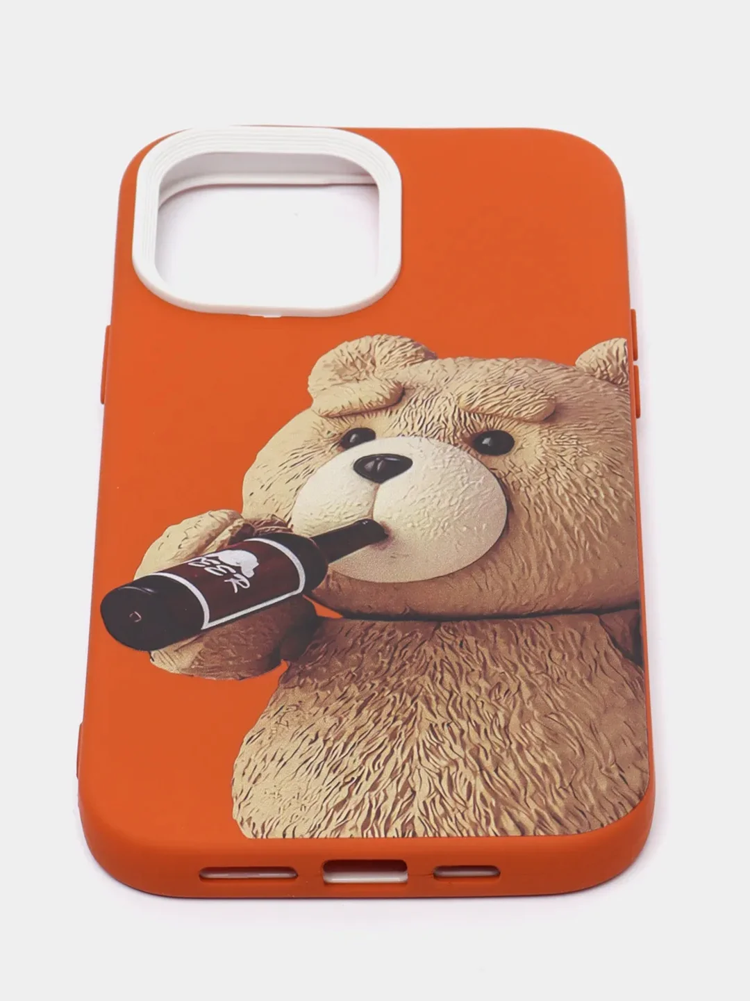 Бронзовый чехол на iPhone iPhone 14, 13, 12, 11 Pro Max, XS/X, XR, 7 / 8, Plus, с принтом "Медведь"