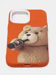 Бронзовый чехол на iPhone iPhone 14, 13, 12, 11 Pro Max, XS/X, XR, 7 / 8, Plus, с принтом "Медведь"