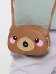 Коричневый детская сумка через плечо для девочки