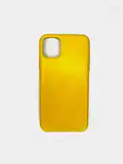 Желтый чехол для iPhone 11 / 11 Pro / 11 Pro Max, под кожу (Leather Case)