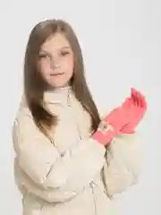 Коралловый детские демисезонные перчатки