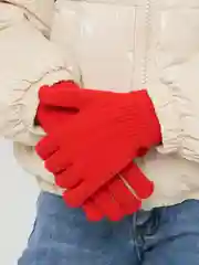 Красный перчатки вязаные, детские