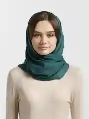 Зеленый палантин кашемировый, размер 69*174