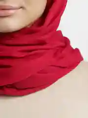 Красный палантин кашемировый, размер 69*174