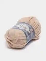 Кремовый пряжа плюшевая Alize Velluto, 100% микрополиэстер, 100г, 68м, плюшевая, велюровая веллюто