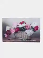 Картина на холсте "Пионы", 90х55см