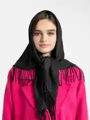 Угольный платок кашемировый / палантин / женский платок