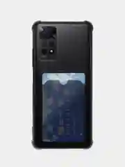 Чехол для Samsung A51/A32/A50/A12/A53/A52/A22 5G/A73, прозрачный, с карманом для карт