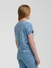 Синий меланж футболка женская
