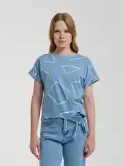 Синий меланж футболка женская
