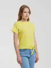 Желтый футболка женская